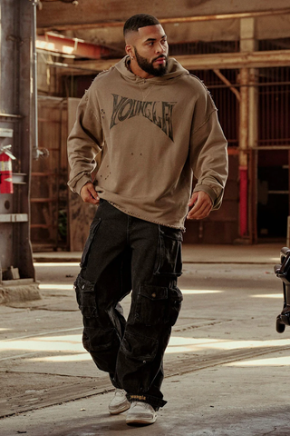  YoungLA -5054 - Drifter Hoodies -  Coffee Wash 