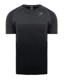 GYMSHARK Vital Ombre SEAMLESS T-SHIRTS - Smokey Grey Marl / Black 