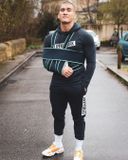  GYMSHARK BLOCK HOODIE - BLACK/WHITE 