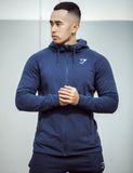  GYMSHARK PRINCIPLE ZIP HOODIE - SHAPHIRE BLUE 