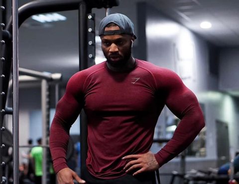  DEFINE SEAMLESS LST-SHIRT - RED MARL 