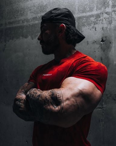  YOUNGLA - 437 Digital Compression Tees - Red 