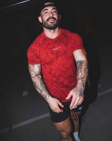  YOUNGLA - 437 Digital Compression Tees - Red 