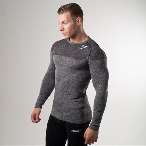  PHANTOM SEAMLESS LST-SHIRT - Grey 