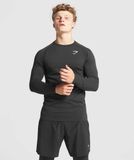  VITAL SEAMLESS LST-SHIRT - BLACK 