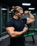  GYMSHARK GEO SEAMLESS T-SHIRTS - BLACK 