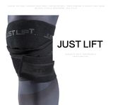  JUST LIFT. BLACK KNEE/ELBOW WRAPS 