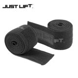  JUST LIFT. BLACK KNEE/ELBOW WRAPS 