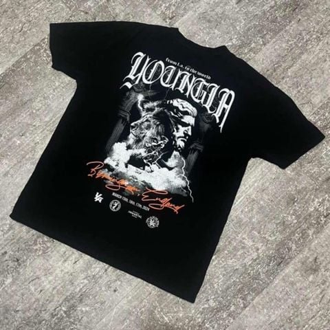  YOUNGLA x ARNOLD UK EXPO LIMITED TEE  "2024" - Black Wash 