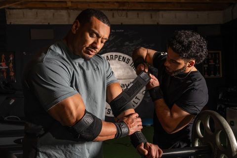  Personal Record Heavy Duty Premium Elbow Wraps PR903 - All Black 