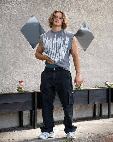  3021 - Revenge Crop Cut-Offs -  Grey Wash 