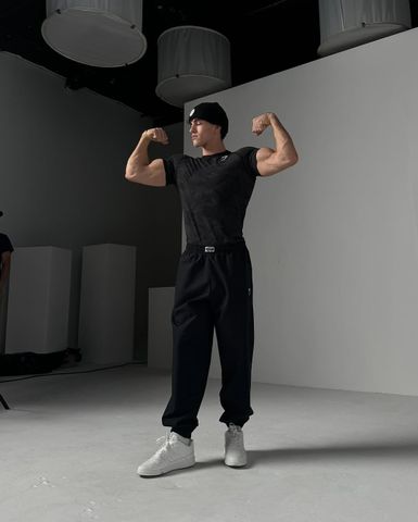  GYMSHARK GEO SEAMLESS T-SHIRTS - BLACK 