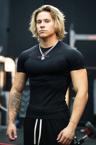  YOUNGLA - 475 SuperVillain Compression Tees - BLACK 