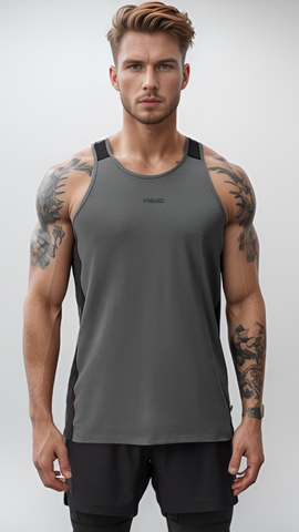  ASGARD SINGLET TANKTOP - GREY / BLACK 
