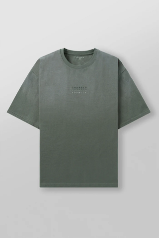  4052 - Repeated Emblem Tees - Grey Wash 