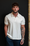  412 JACKED POLO TEES  - WHITE 