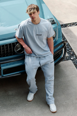  YoungLA - 216 Eternal No Cuff Sweats - Heather Grey 