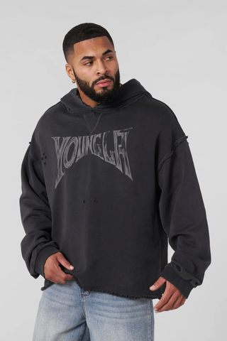  YoungLA -5054 - Drifter Hoodies -  Black Wash 