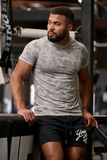  YOUNGLA - 437 Digital Compression Tees -Light Grey 