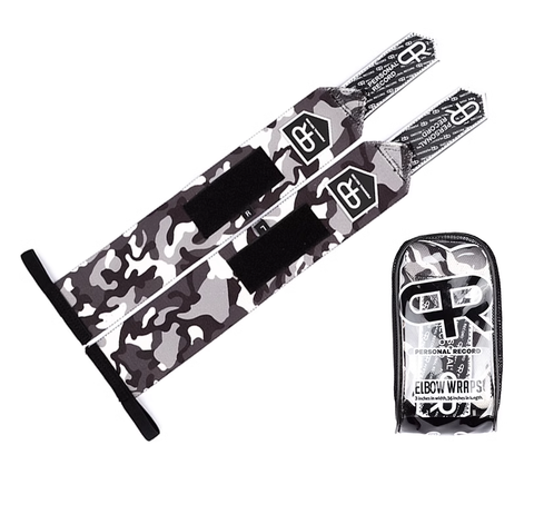 HEAVY DUTY PREMIUM WRIST WRAPS –  Black / White Camo 