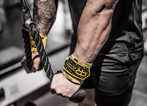  HEAVY DUTY PREMIUM WRIST WRAPS –  Gold Camo 