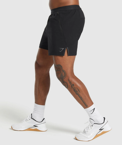  Apex 5" Hybrid Short Slim Fit  - Black 