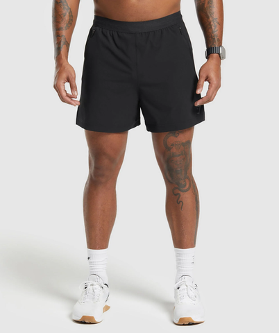  Apex 5" Hybrid Short Slim Fit  - Black 