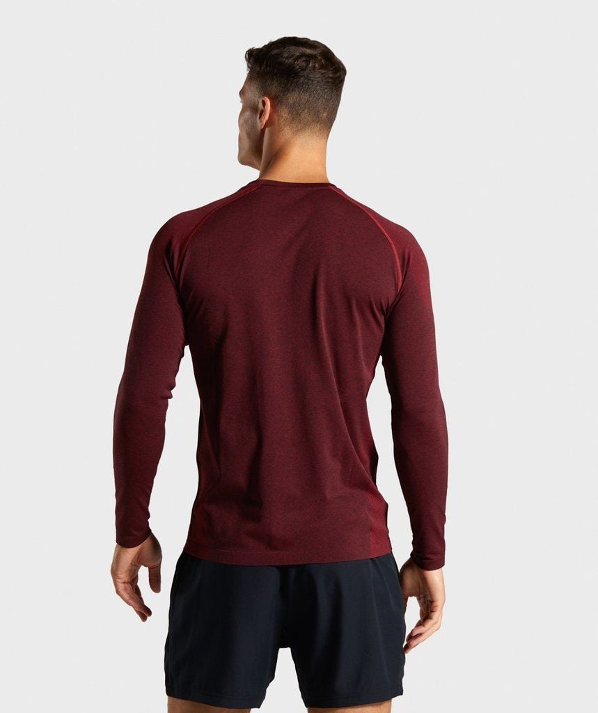  DEFINE SEAMLESS LST-SHIRT - RED MARL 