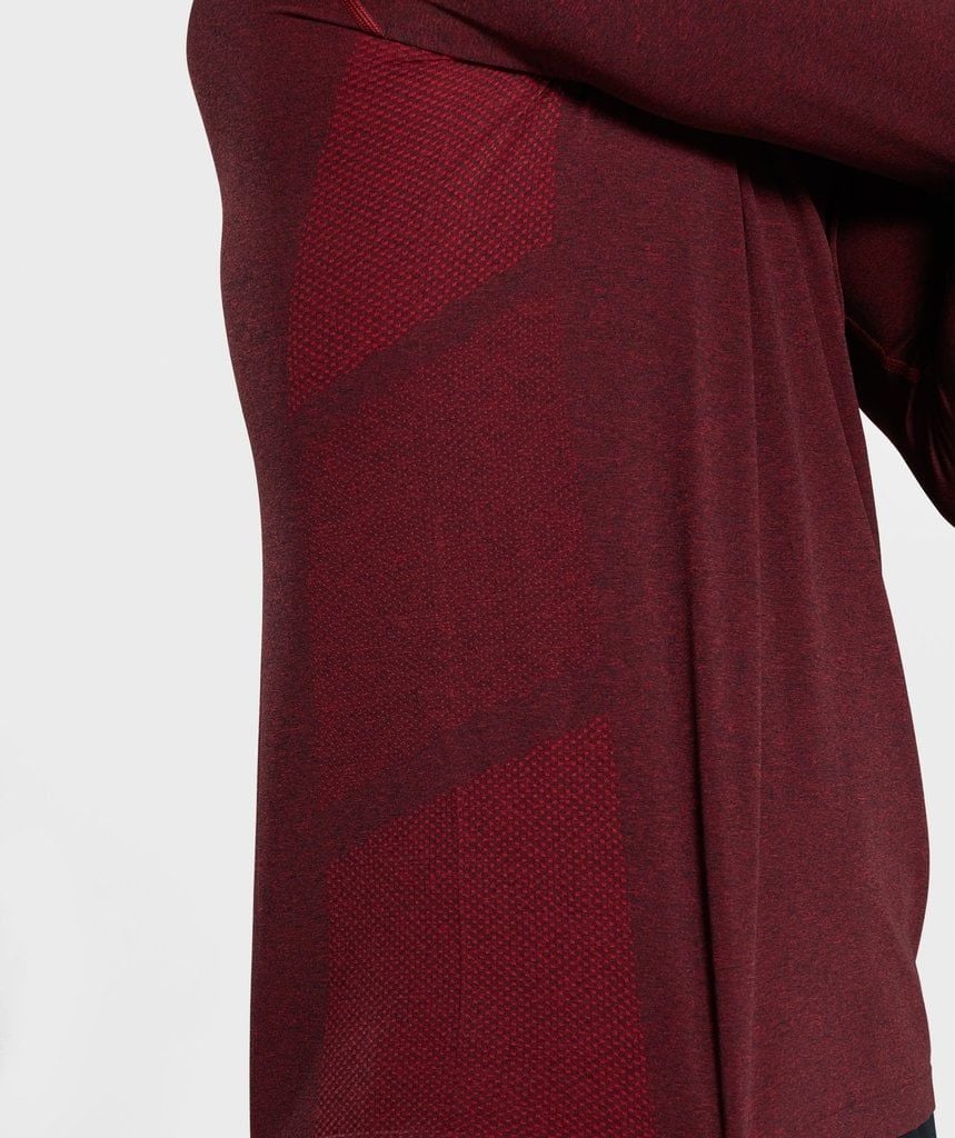  DEFINE SEAMLESS LST-SHIRT - RED MARL 