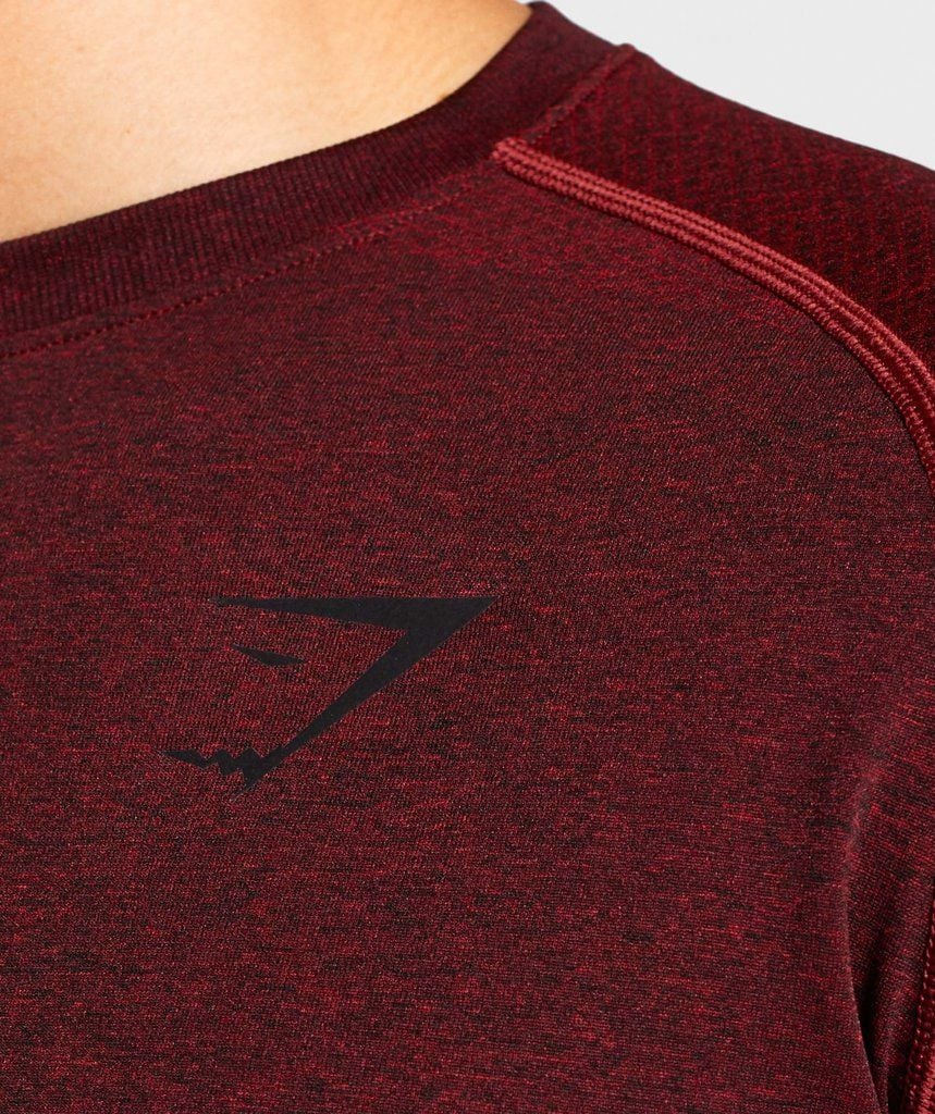  DEFINE SEAMLESS LST-SHIRT - RED MARL 