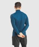  1/4 zip VITAL SEAMLESS LST-SHIRT - BLUE 