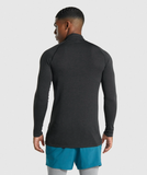  Vital Light 1/4 Zip SEAMLESS LST-SHIRT - BLACK 