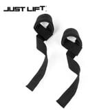  JUST LIFT. BLACK PADDED LIFTING STRAPS 