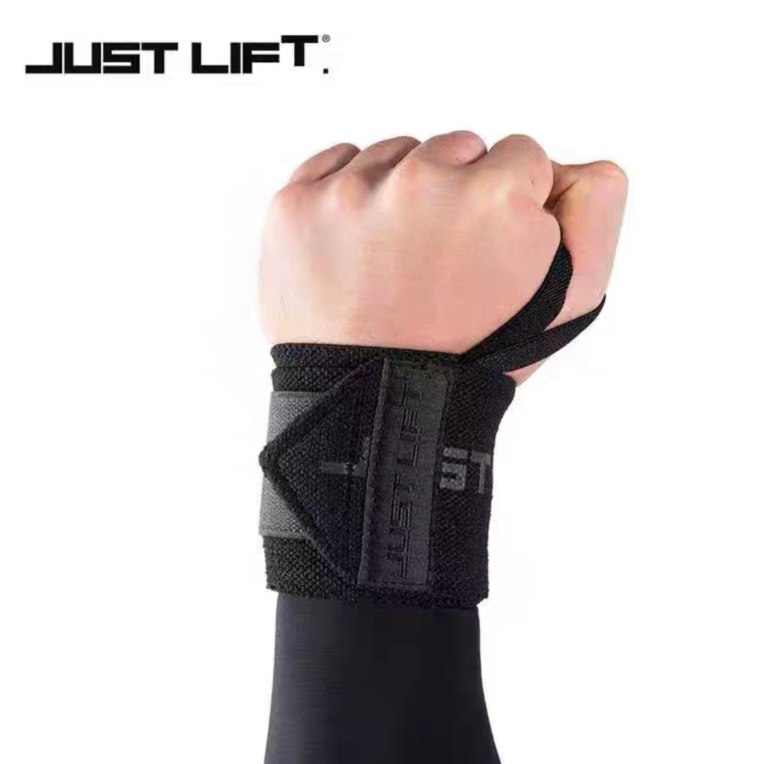 JUST LIFT FURY WRIST WRAPS BLACK LukeAesthetic