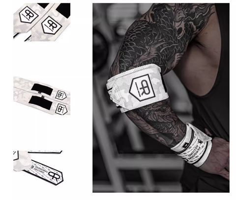  HEAVY DUTY PREMIUM WRIST WRAPS –  White Camo 