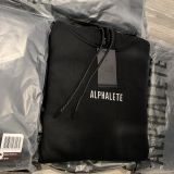  ALPHALETE FITTED HOODIE - BLACK 