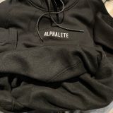  ALPHALETE FITTED HOODIE - BLACK 