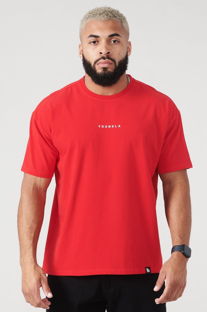 401 ESSENTIAL JACKED TEES SUMMER 23' - Haute Red Wash – LukeAesthetic