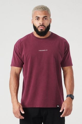  401 ESSENTIAL JACKED TEES SUMMER 23'  - Burgundy Wash 