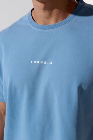  401 ESSENTIAL JACKED TEES SUMMER 23'  - Sky Blue Wash 