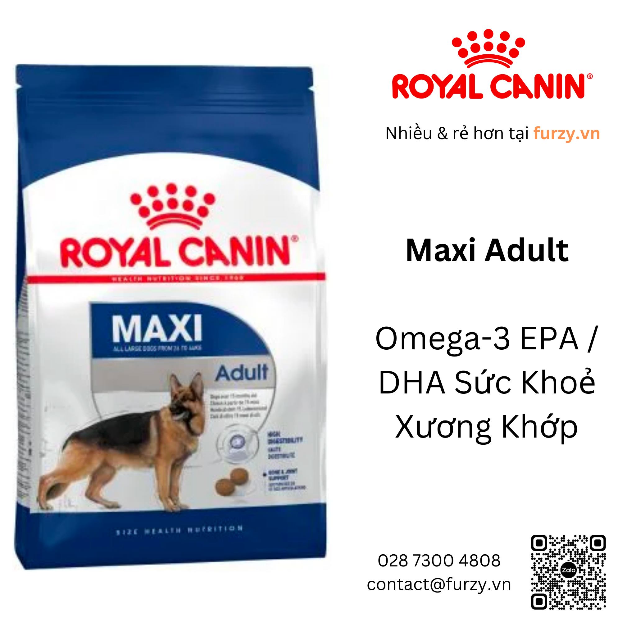 Royal Canin Thức Ăn Hạt Cho Chó Trưởng Thành Giống Lớn Maxi Adult