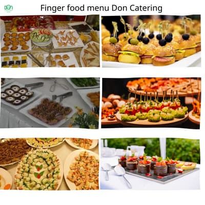 đặt tiệc don catering dịch vụ buffet finger food teabreak lưu động trọn gói tiệc tại nhà menu đãi tiệc