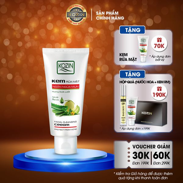 Kem sữa rửa mặt dưỡng ẩm cho mọi loại da KOZIN 85ml