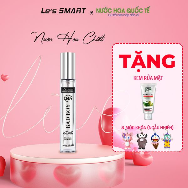 Nước hoa nam life style LE'S SMART BAD BOY 10ml SILVER (gốc hương Bleu De Chanel)