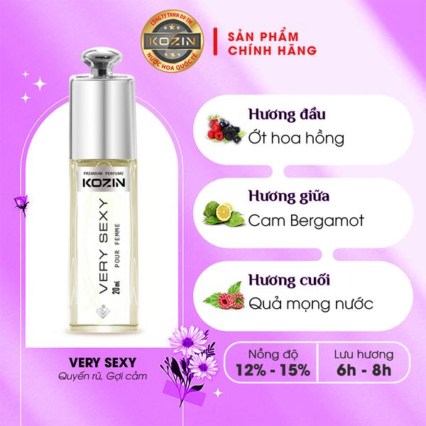 Nước hoa nữ life style KOZIN VERY SEXY 20ml