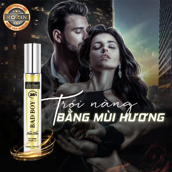 Nước hoa nam life style LE'S SMART BAD BOY 10ml GOLD (gốc hương Sauvage - Elixir - Dior)