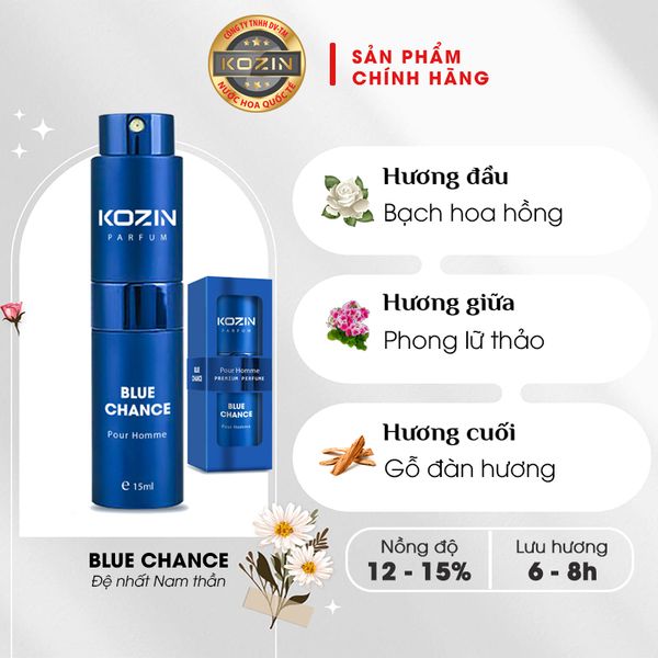 Nước hoa nam cao cấp KOZIN BLUE CHANCE 15ml