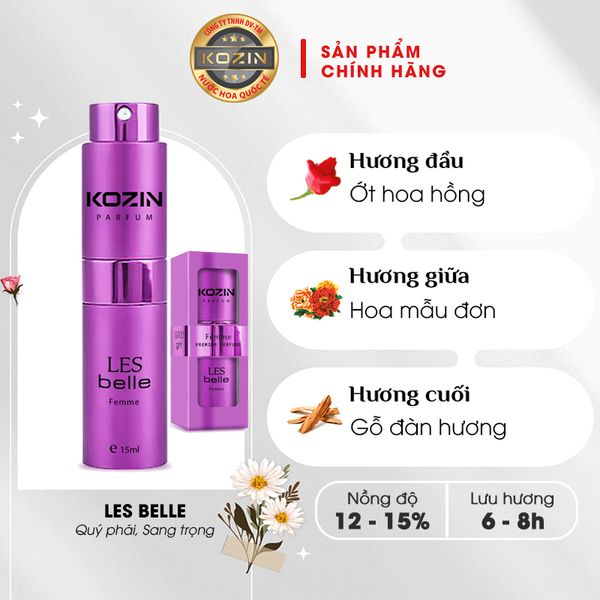 Nước hoa nữ cao cấp KOZIN LES BELLE 15ml