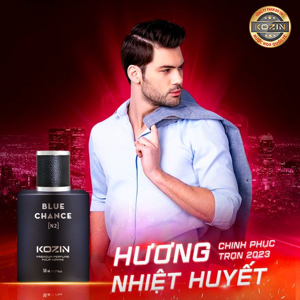 Nước hoa nam cao cấp KOZIN BLUE CHANCE N2 50ml (gốc hương Bleu De Chanel)