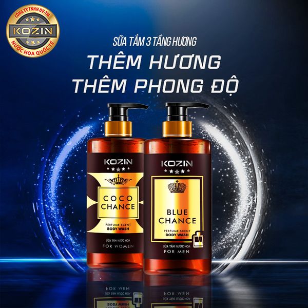 Sữa tắm nước hoa nam KOZIN BLUE CHANCE 500ML
